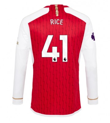 Arsenal Declan Rice #41 Replica Home Stadium Shirt 2023-24 Long Sleeve